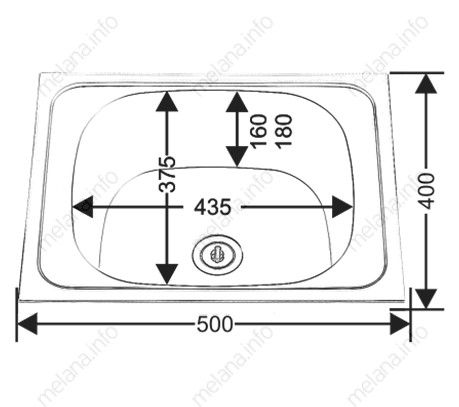 Мойка 5040 Melana 0,4/160 хром